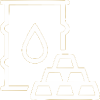 Commodities and Currency Icon of an oil barrel and gold bars