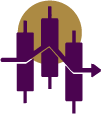 Portfolio management icons for balance, wealth, restrictions, and diversification.
