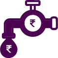 Portfolio management icons for balance, wealth, restrictions, and diversification.