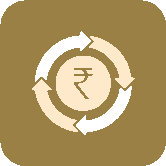 Icon representing reallocating cash for future needs
