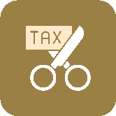 Icon representing optimizing investments for tax benefits