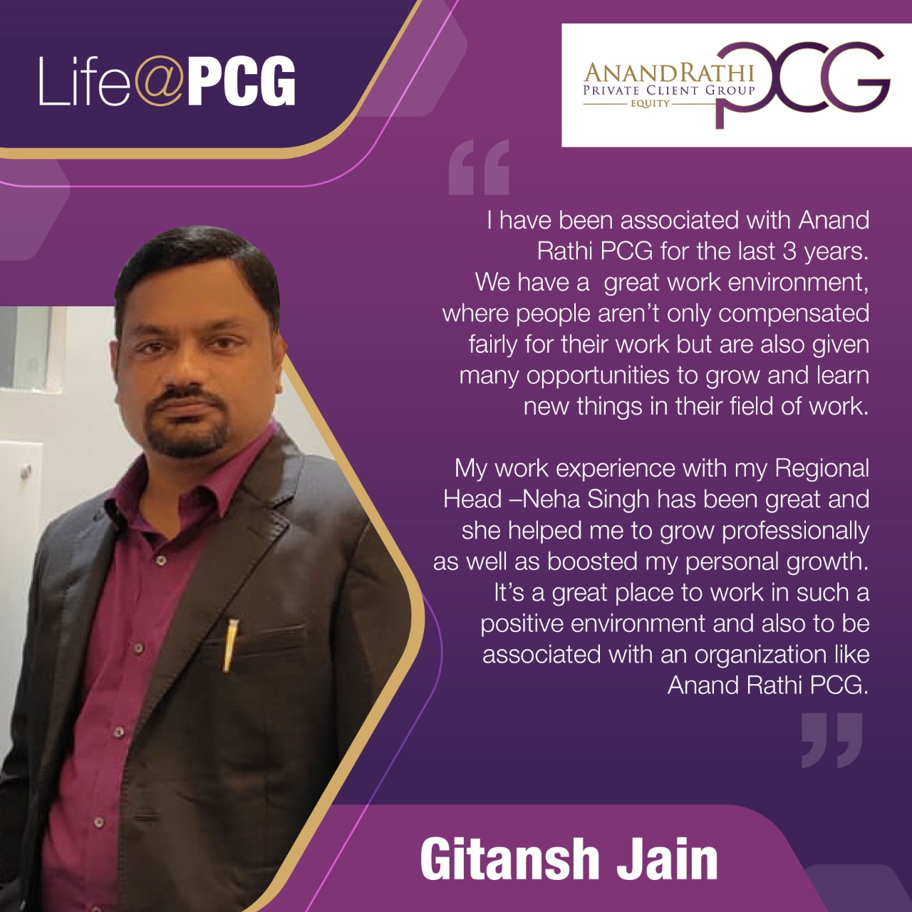 Gitansh Jain - AR PCG Employee