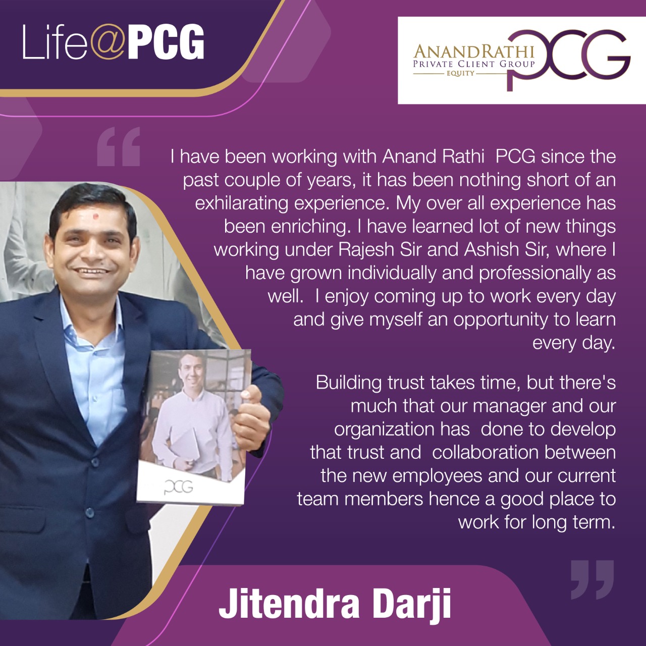 Jitendra Darji - AR PCG Employee