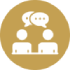 Icons representing the Talk step in the financial planning process