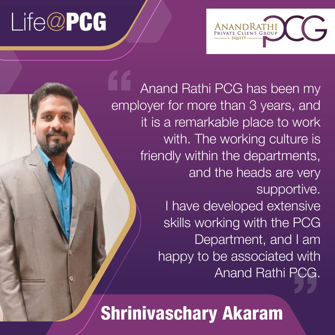 Shrinivaschary Akaram - AR PCG Employee